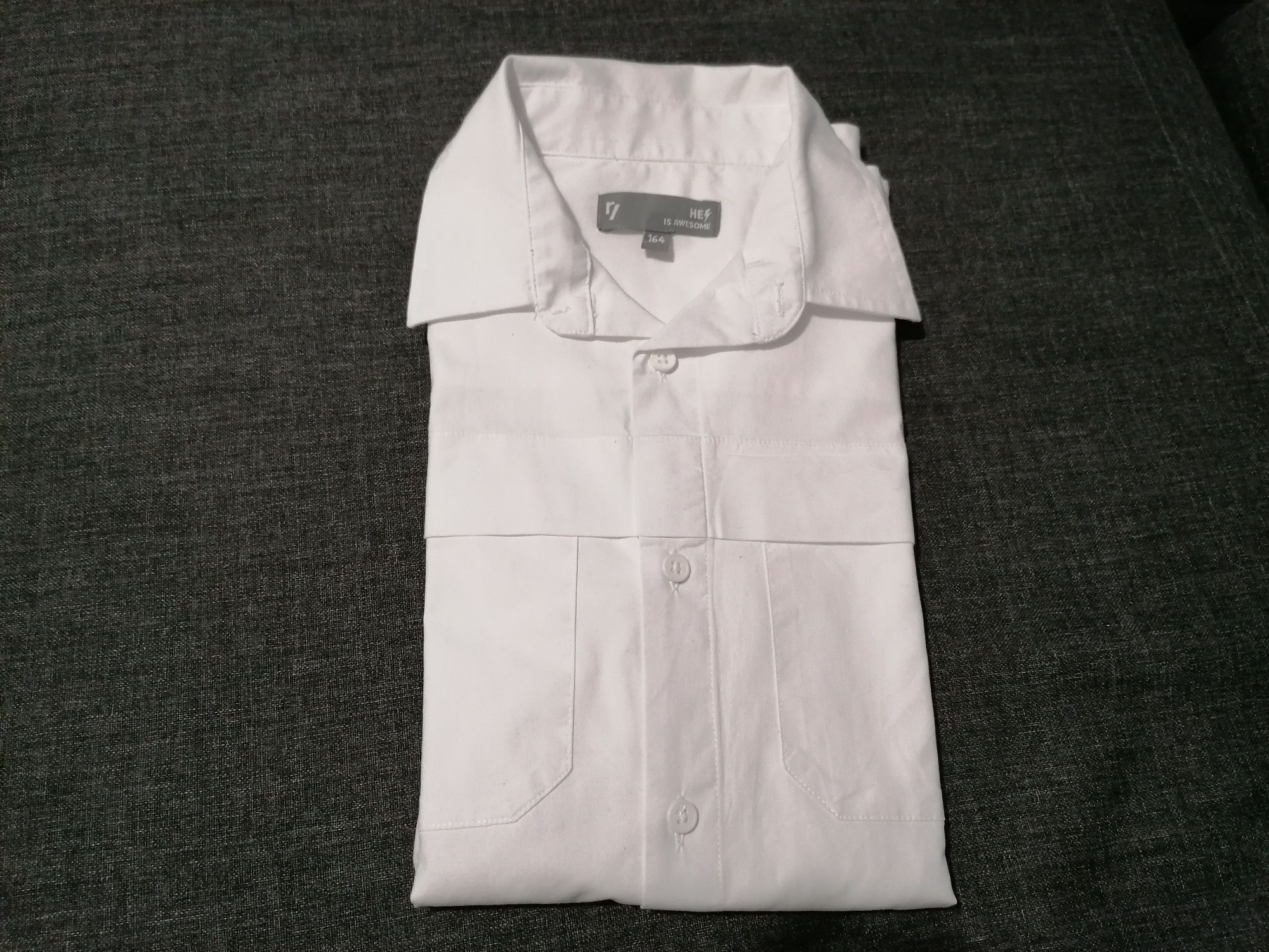 Biała koszula chłopięca r 164