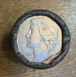 Rolo de 20 moedas de 25$00