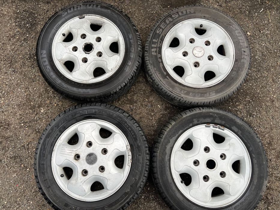 FORD TRANSIT MK6 FELGI ALUMINIOWE R16 KOŁA ALUFELGI 16&quot; 5.5J ET56 5x160 1C15-FA + 2 OPONY CAŁOROCZNE 195/65R16C 2020r