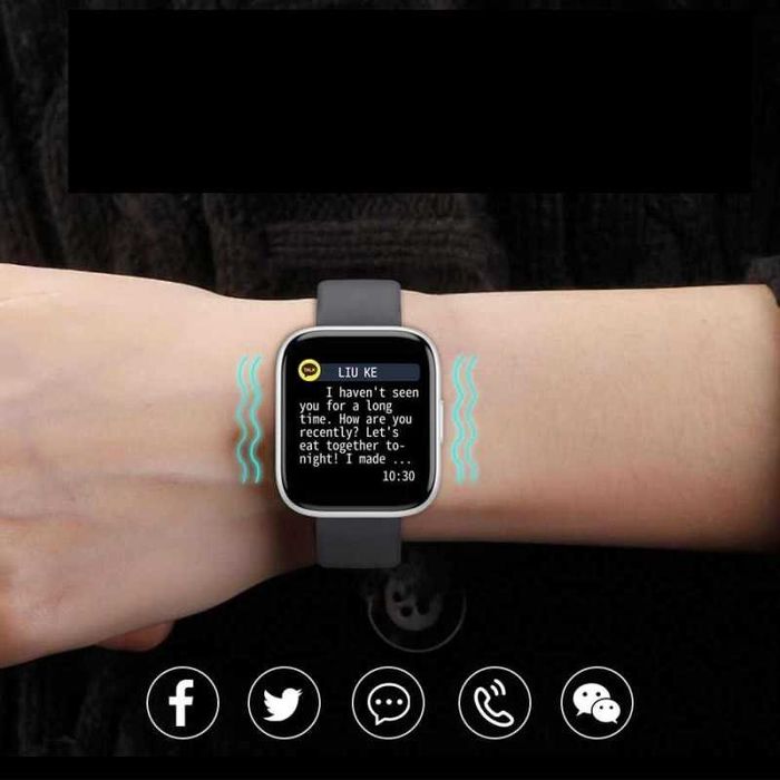 Smartwatch czarny T99S Ekran dotykowy Funkcja dzwonienia tryby Sport