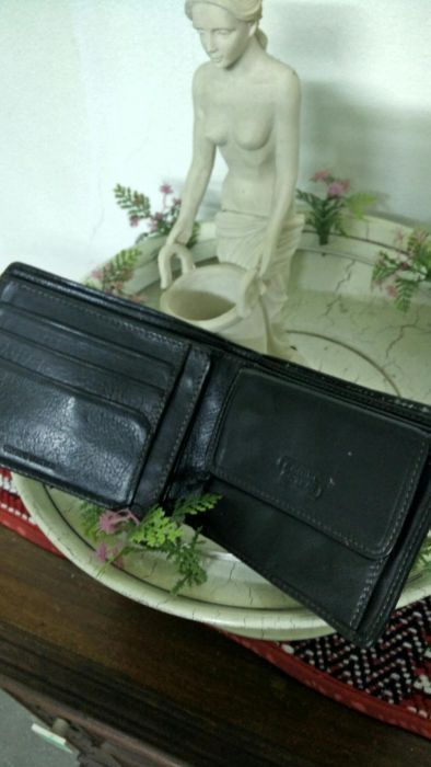 Carteira em pele Camel