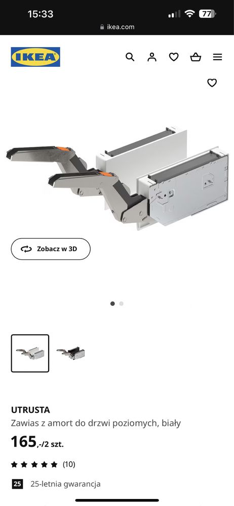 Szafka Ikea voxtorp na zlotych nogach