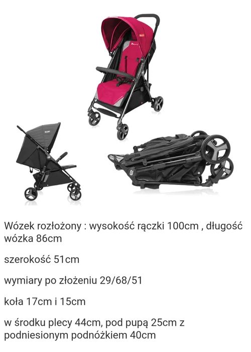 Espiro shine 08 Ruby miejski wózek spacerowy kompaktowy aluminiowy