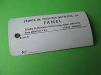 Etiqueta da Fábrica Motorizadas Famel