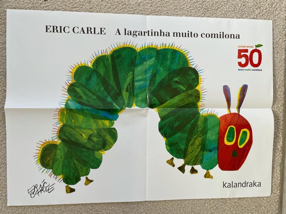 Poster grande Lagartinha Comilona - Eric Carle Kalandraka