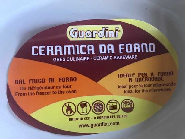Conjunto 3  tabuleiros em cerãmica oval para forno Guardini - Novo