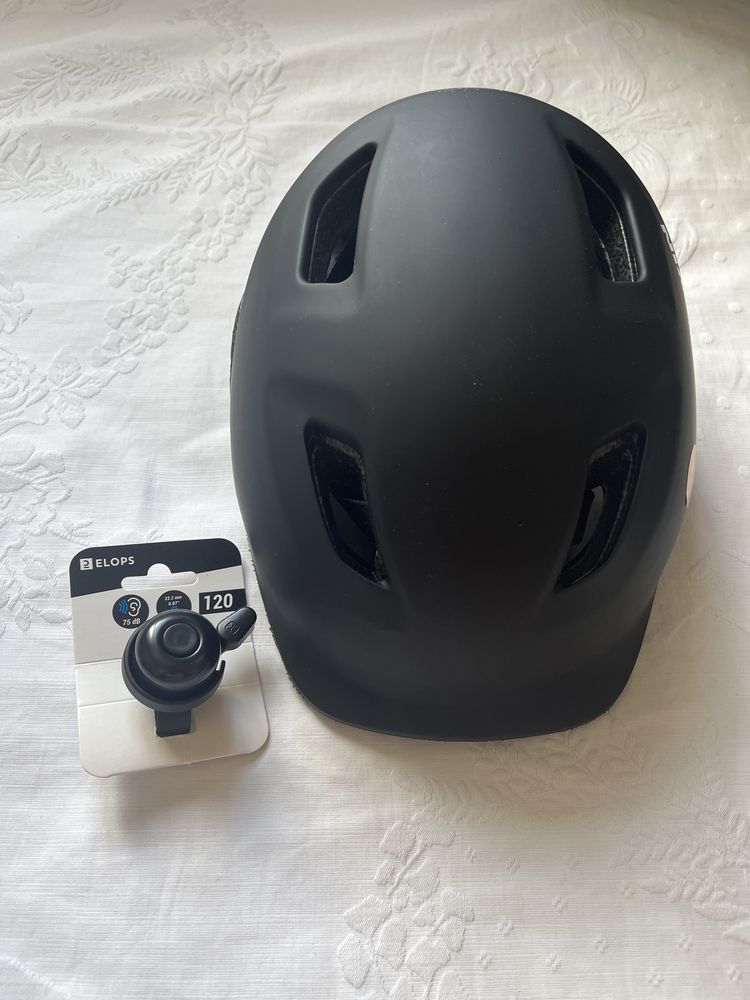 Capacete + campainha bicicleta