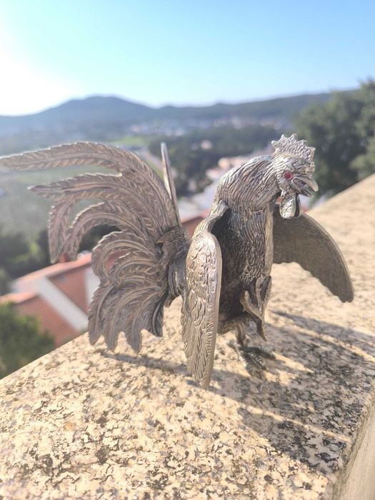 Galo e Galinha em Estanho