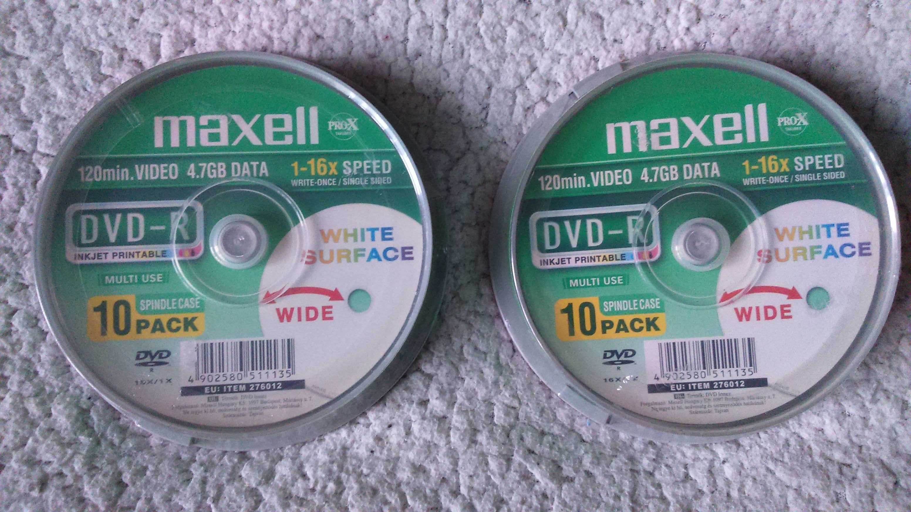 Диски компютерні maxell  10 штук 120 min. VIDEO 4 7 GB