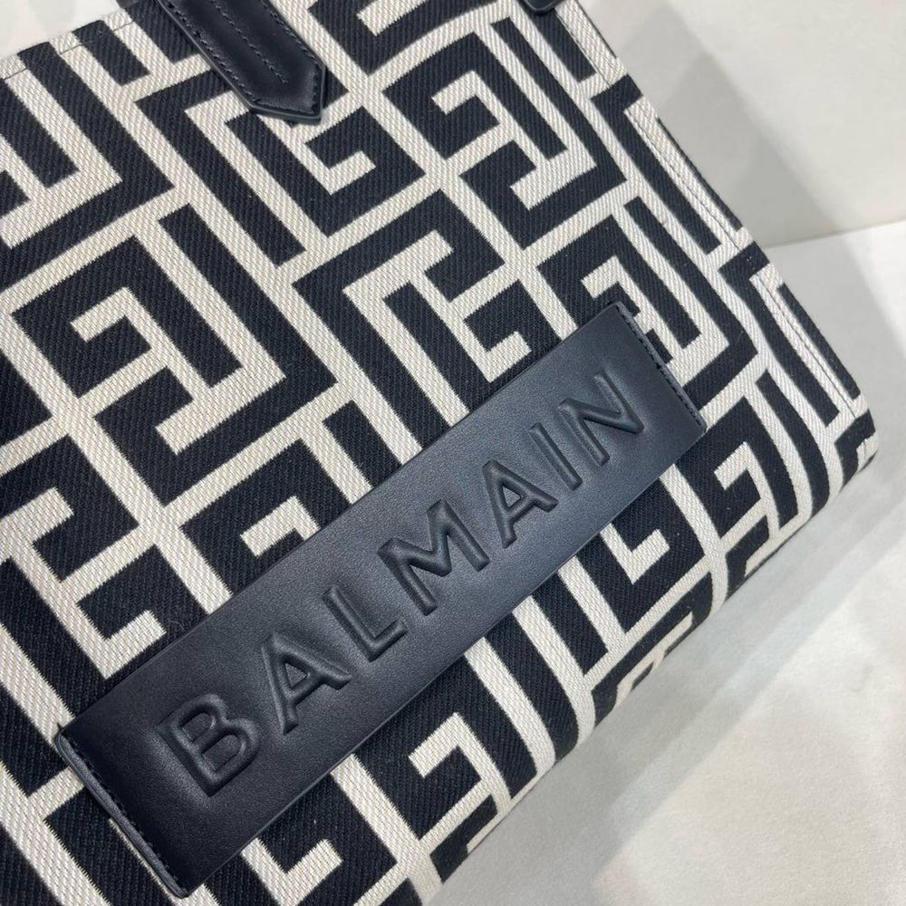 Женская сумка шопер черно белая BALMAIN Оригинал