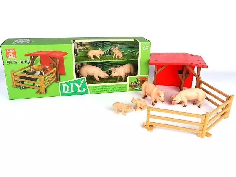 Zestaw farma zagroda ze zwierzętami. Adar