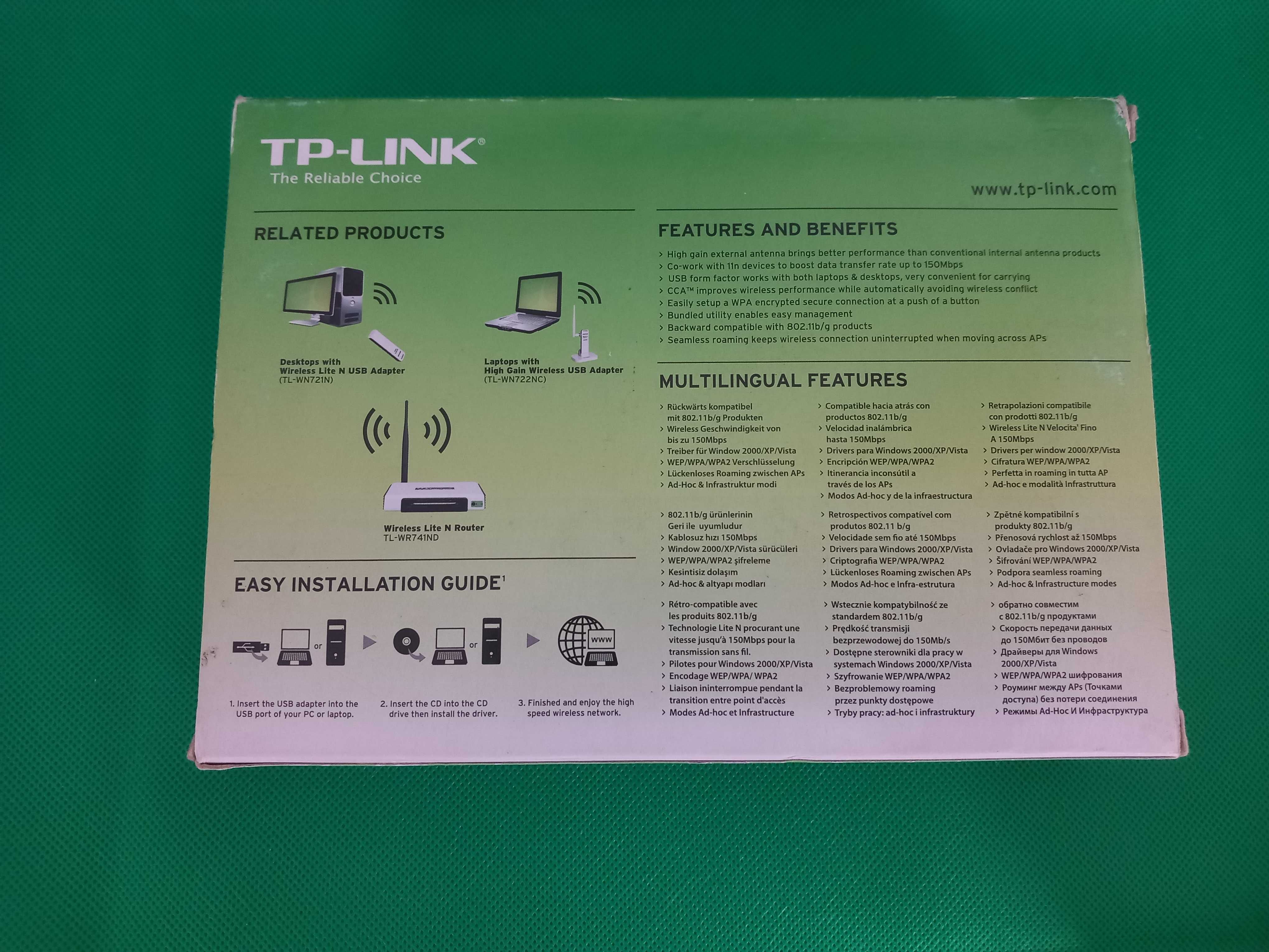Router TP-Link Adaptador USB sem fio  – 150 Mbps Wi-Fi