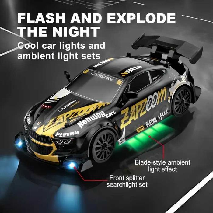 Дрифтовий RC автомобіль 4WD 2.4 ГГц, до 30 км/год, LED, новий
