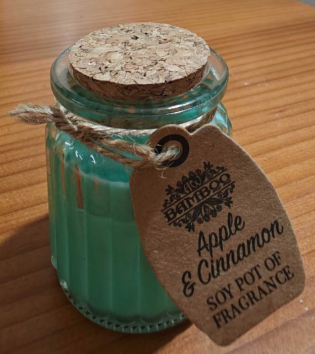 Vela de cera de soja em pote