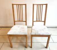 IKEA BORJE drewniane solidne krzesła pobrudzone siedziska TRANSPORT