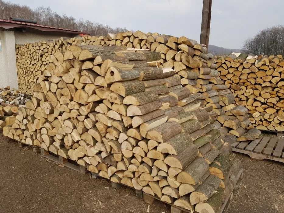 Sezonowane drewno kominkowe/opałowe, połupane