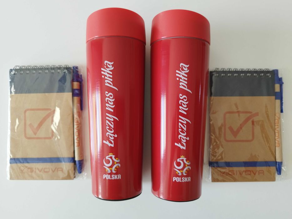 2 x Kubek termiczny - Łączy nas piłka 400 ml PZPN - nowy + gratis