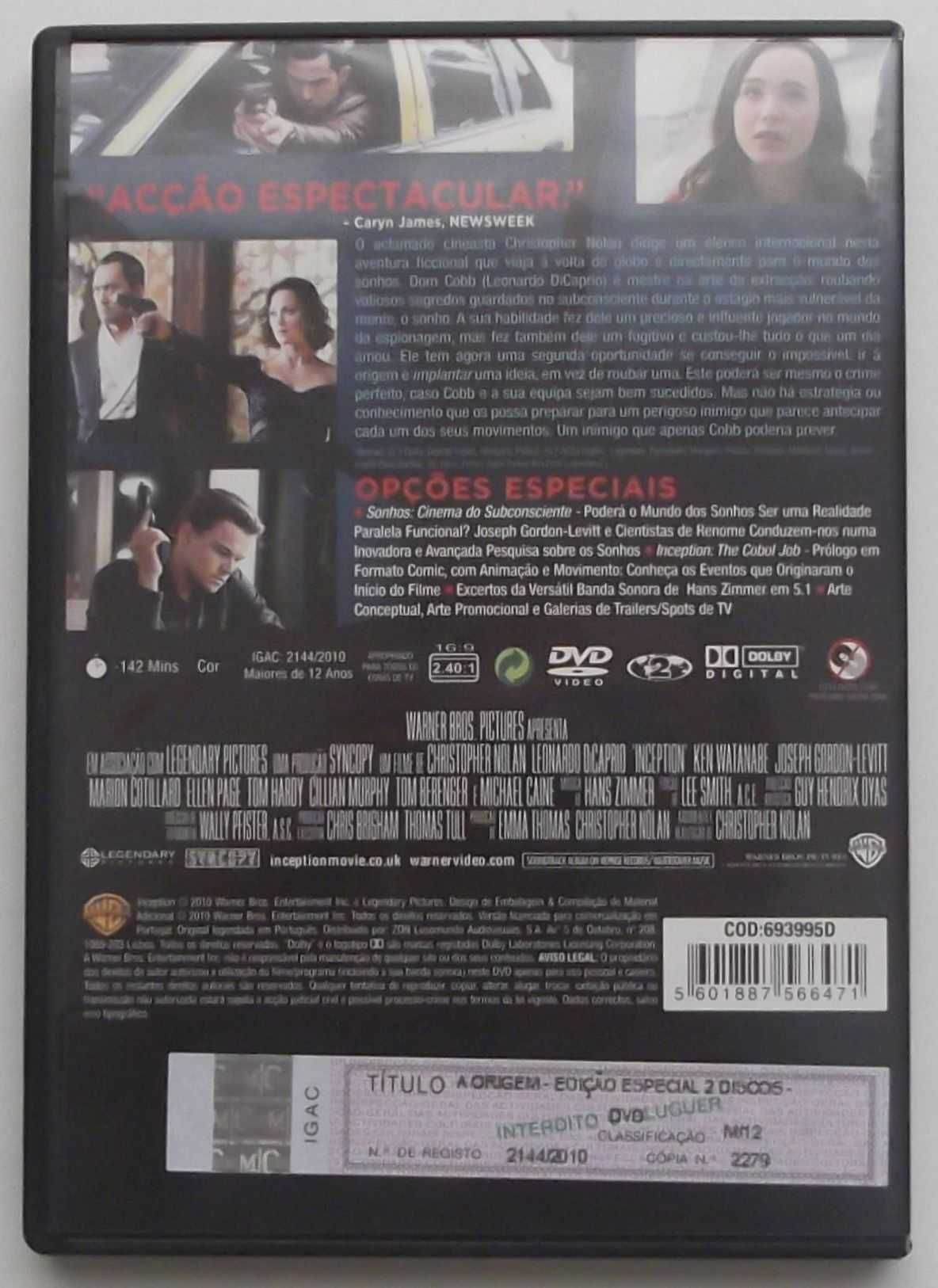 Filme em DVD Inception: A Origem