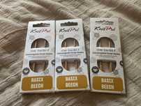 Druty wymienne KnitPro Basix Beech 10 cm – 3 pary