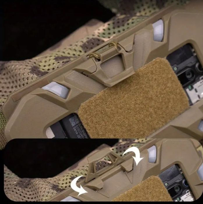 Тримач тактичний на плитоноску для телефону олива та койот