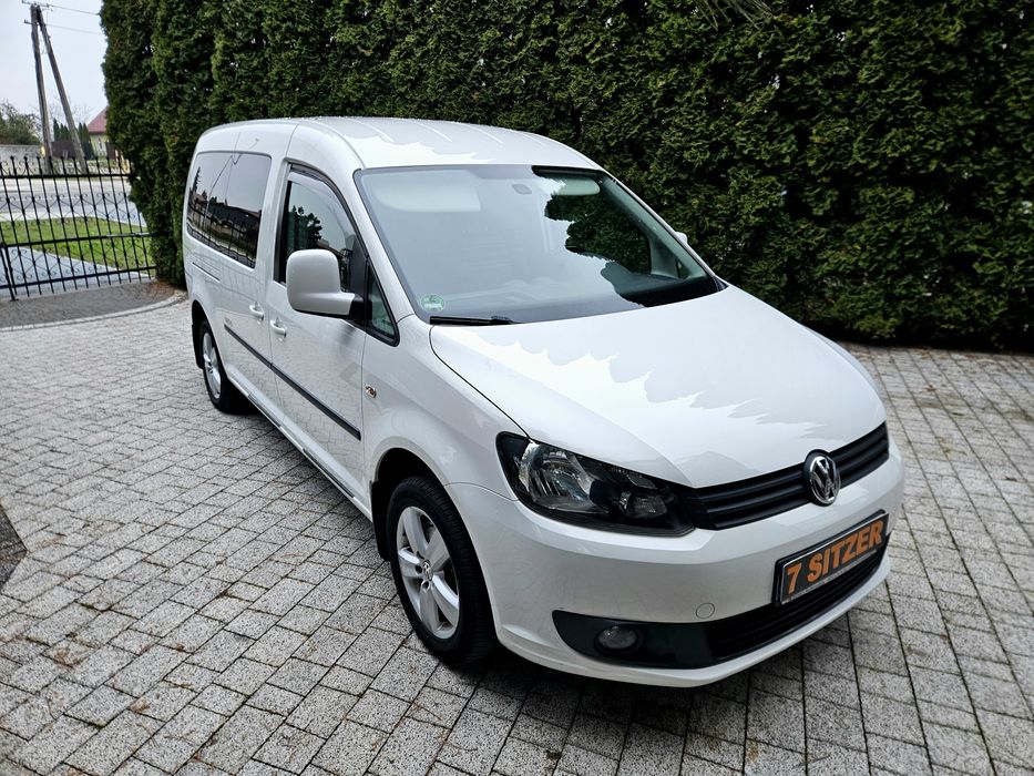 Caddy ostatni model MPI. 2.0 GAZ. LONG Maxi 7 osobowy, Extra kolor.