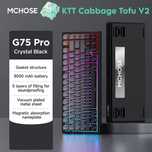 Mchose G75 Pro‼️НОВІ ЗАПАКОВАНІ‼️Black RGB механічна клавіатура