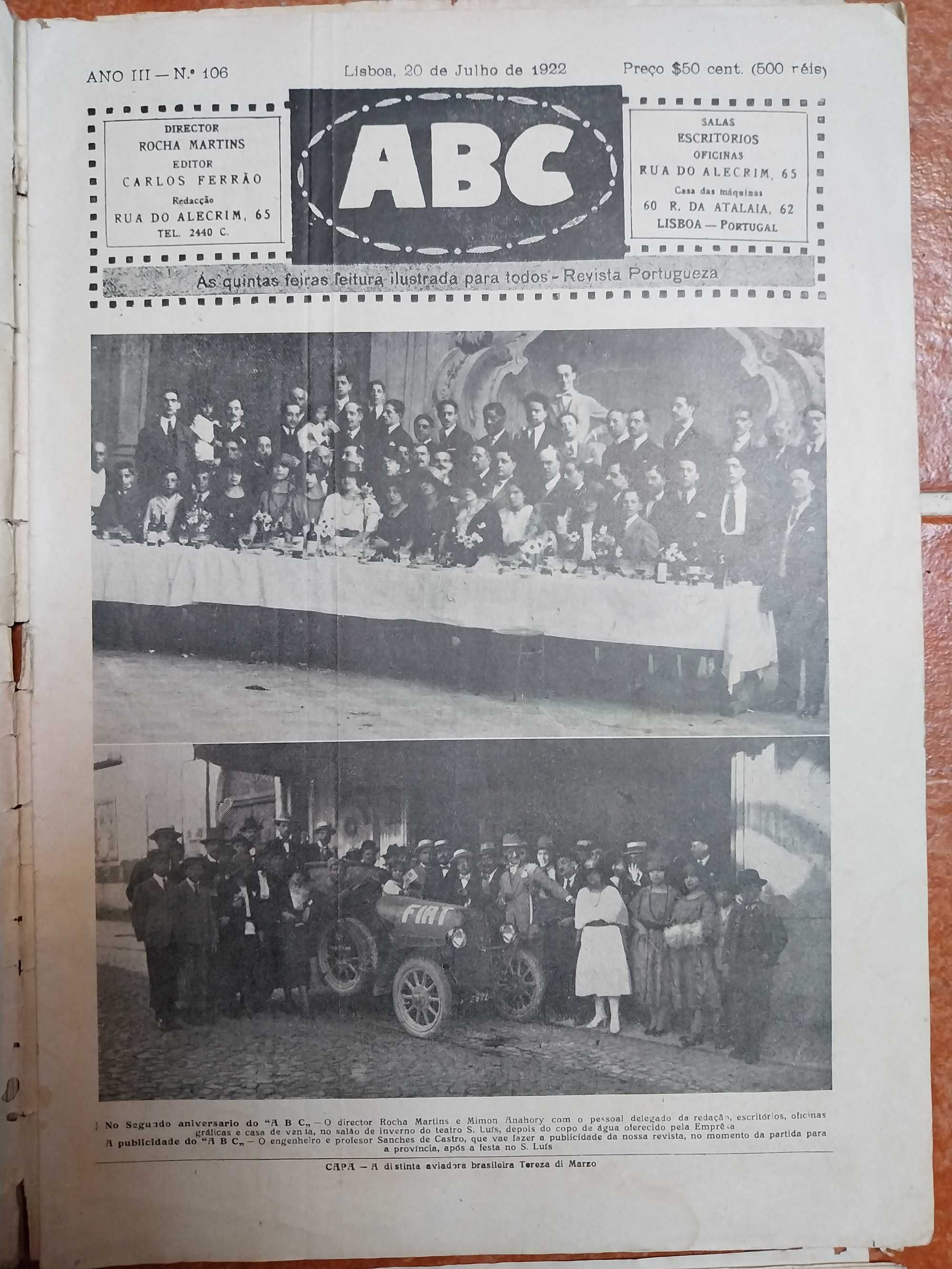 revistas: ABC - Revista portuguesa (cinco edições, 1921 e 1922)