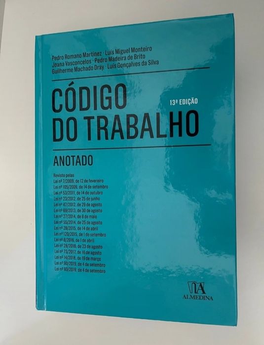 Código do Trabalho anotado (coord. Romano Martinez) - 13 edição