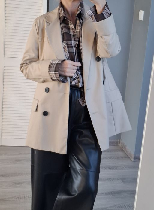 Marynarka dwurzędowa włoska sm beż