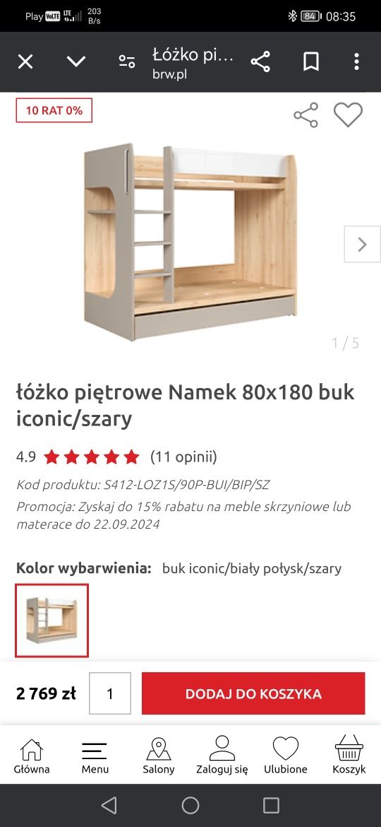 Łóżko piętrowe...