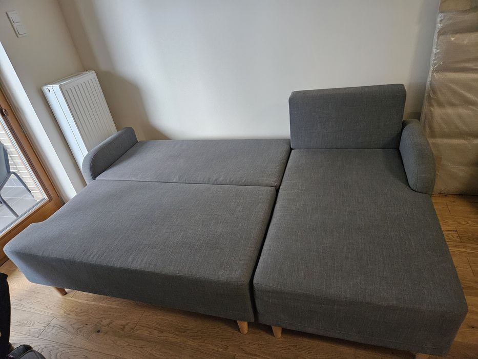 Sofa rozkładana szara