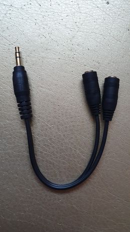 Розгалужувач для навушників  2x3.5mm Black