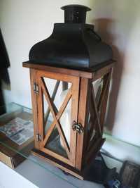 Latarenka latarnia lampion drewniana duża 40 cm