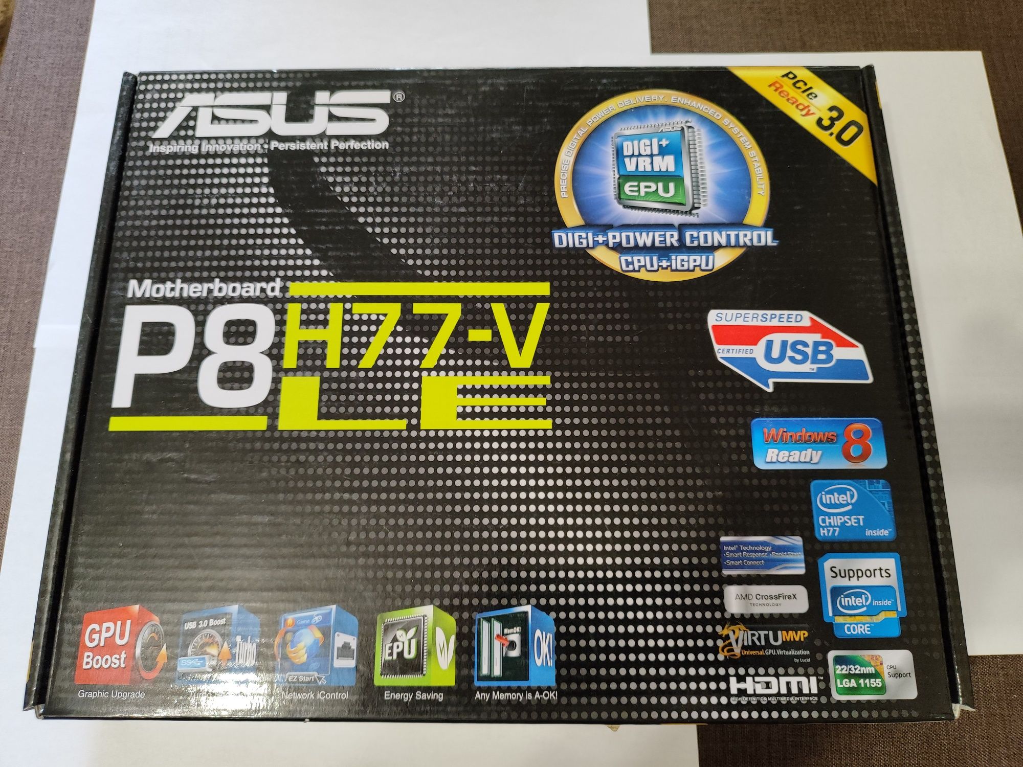 Плата Asus P8H77-V LE+ core i5 3470, ідеальний стан