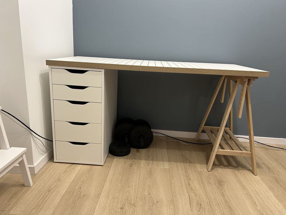Biurko Ikea 140x60 Alex Mittback Lagkapten