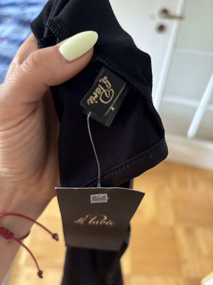 Li parie sukienka mała czarna gołe plecy taliowana s 36 M 38