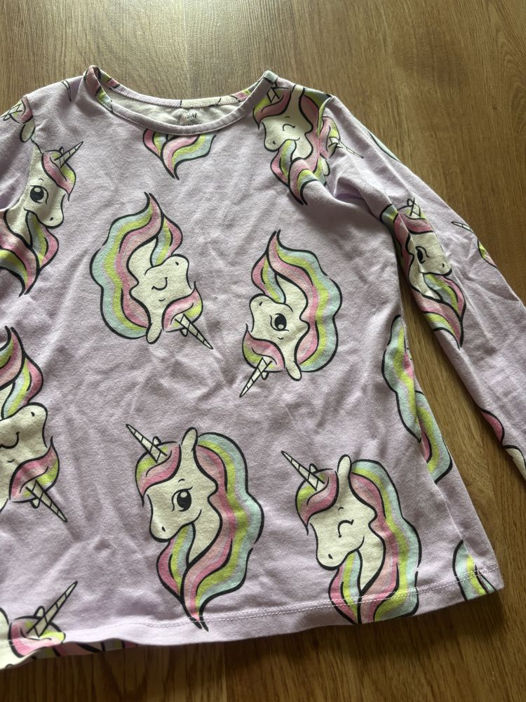 bluza jednorożec  H&M rozmiar 110-116