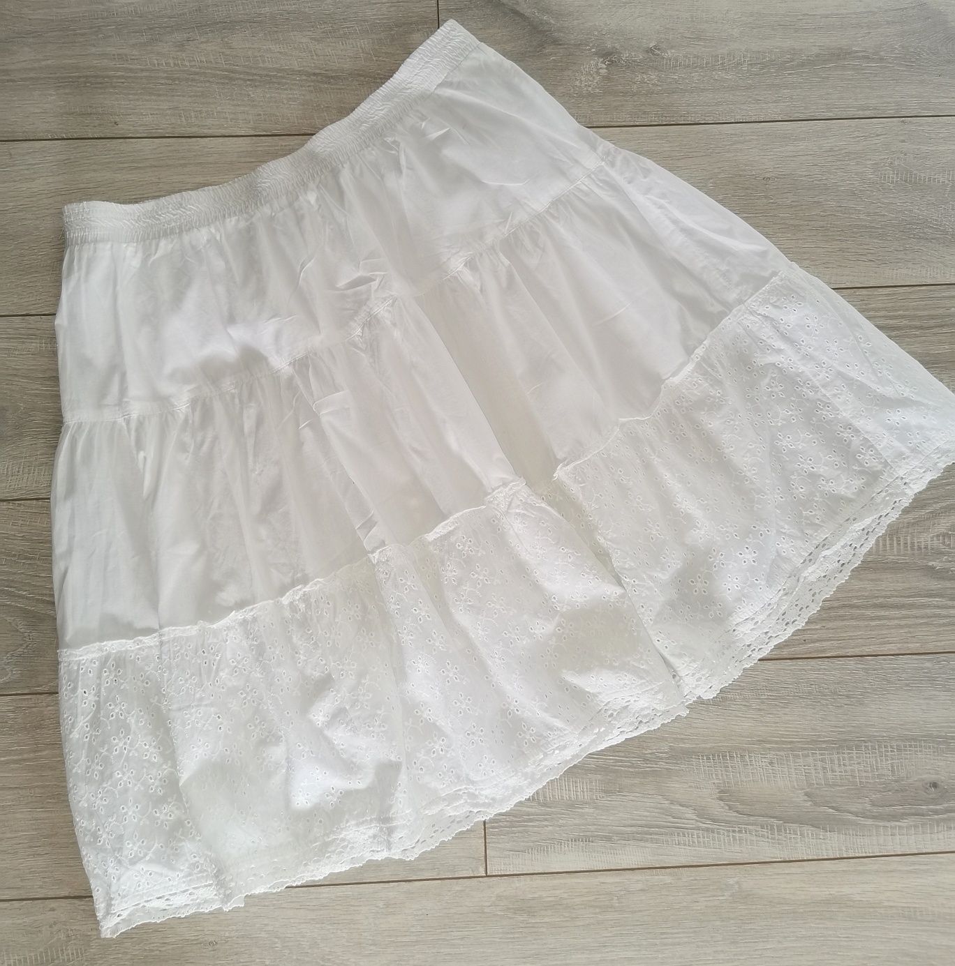 Vero Moda xl biała cudna spódnica bawełna ażurowa