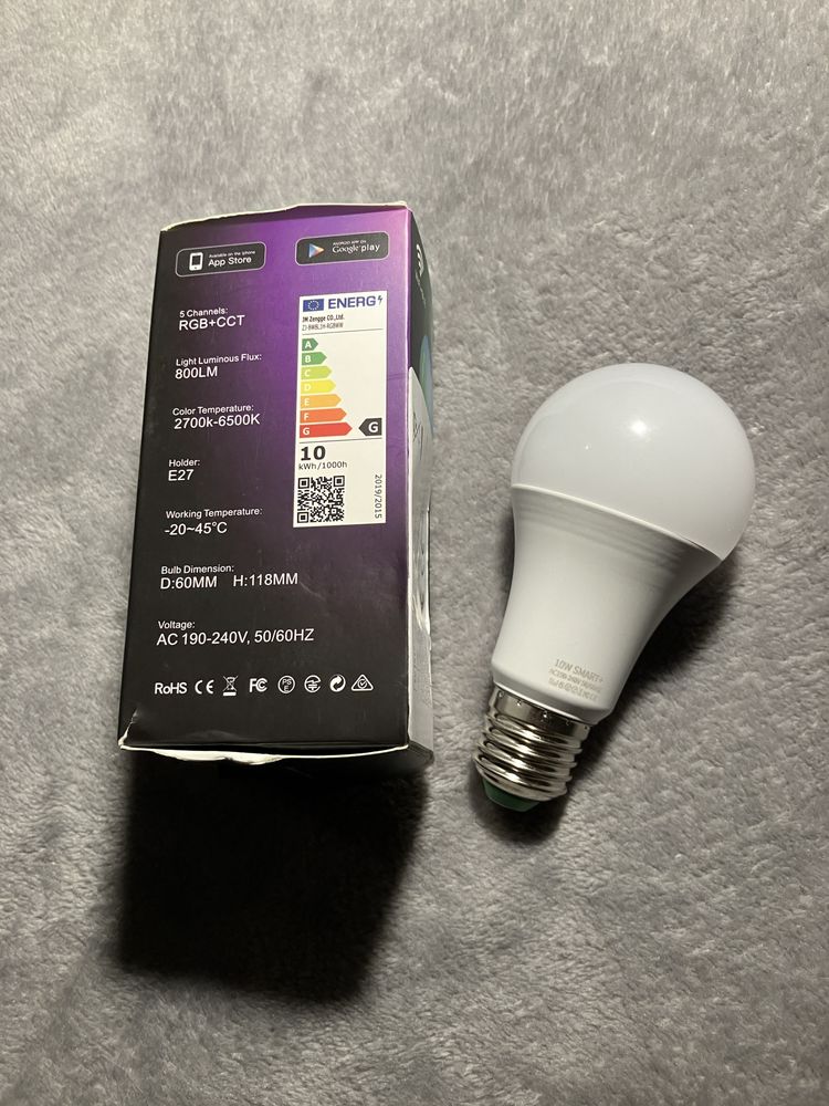 WiFi  Smart Bulb（RGBCW） лампа смарт wi-fi+ble