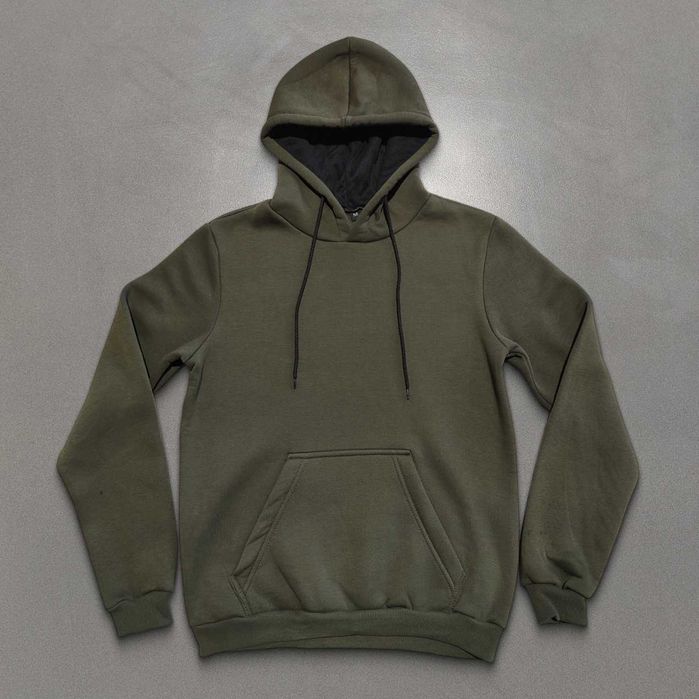 Худі класичне, хакі, турецька тринитка на флісі, опт