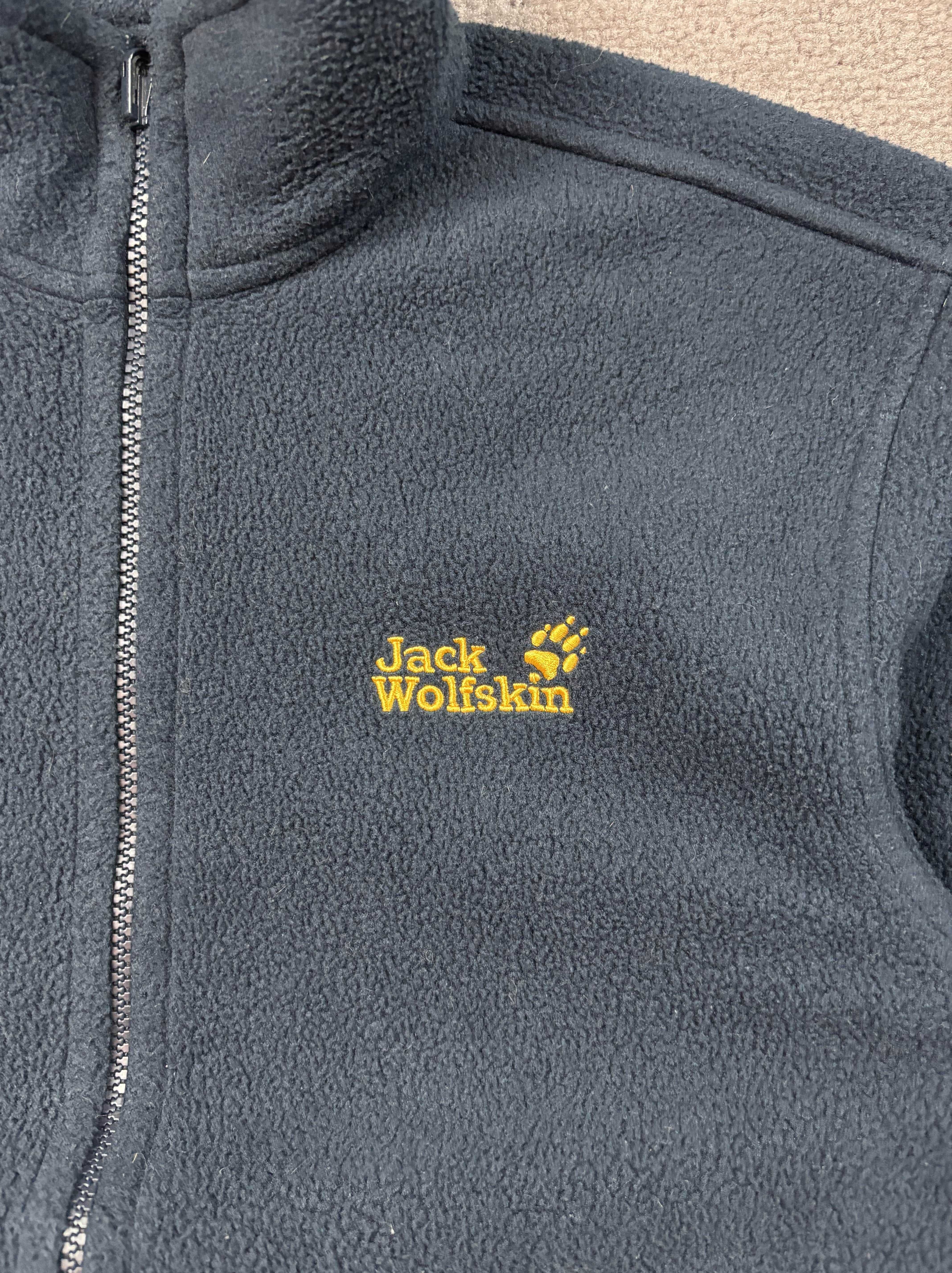 Polar Jack Wolfskin L Granatowy Haft Ciepły Nanuk Damski Rozpinany