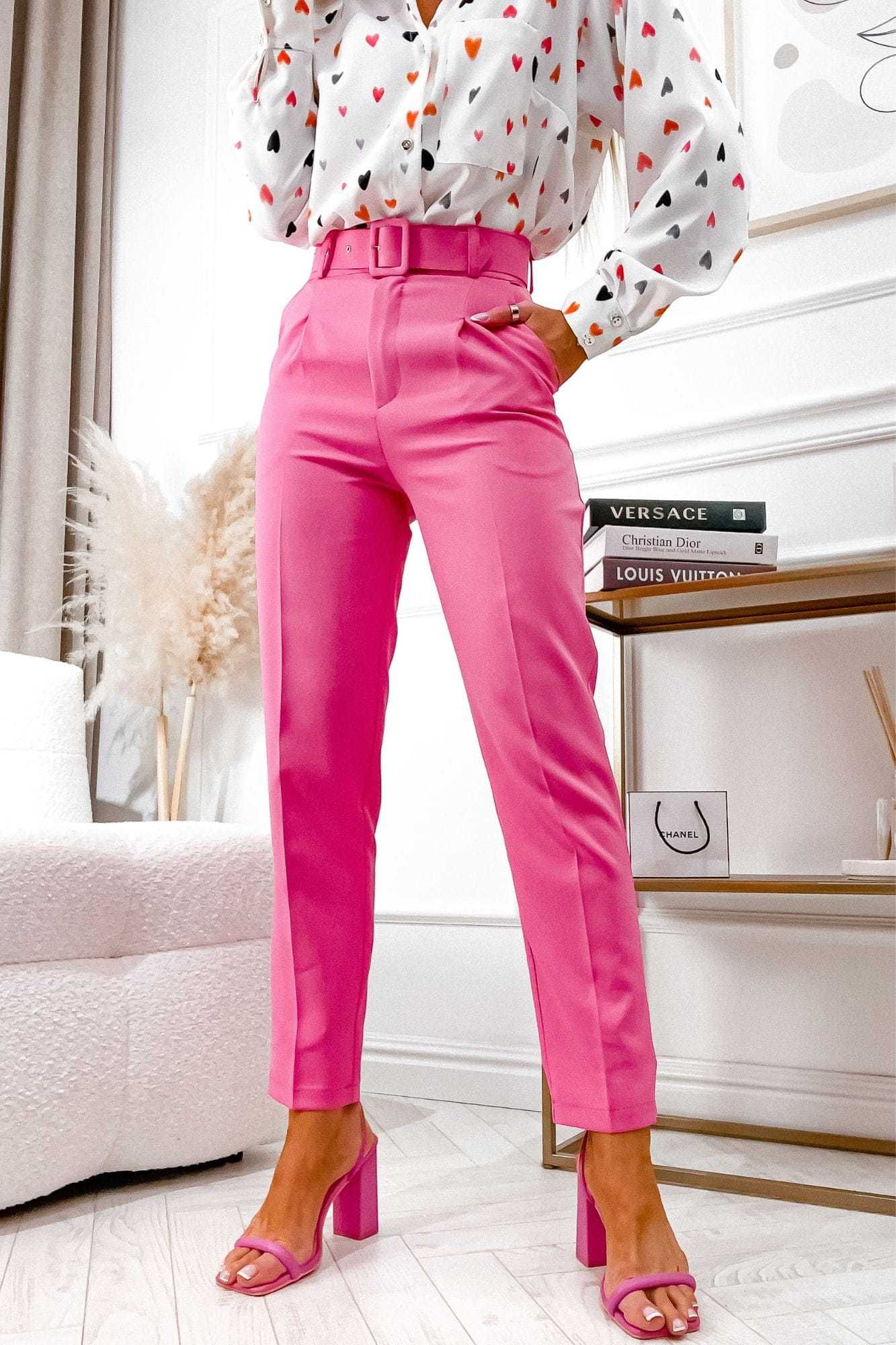 Garnitur marynarka cygaretki na komunię wesele różowy barbie 36/S 38/M
