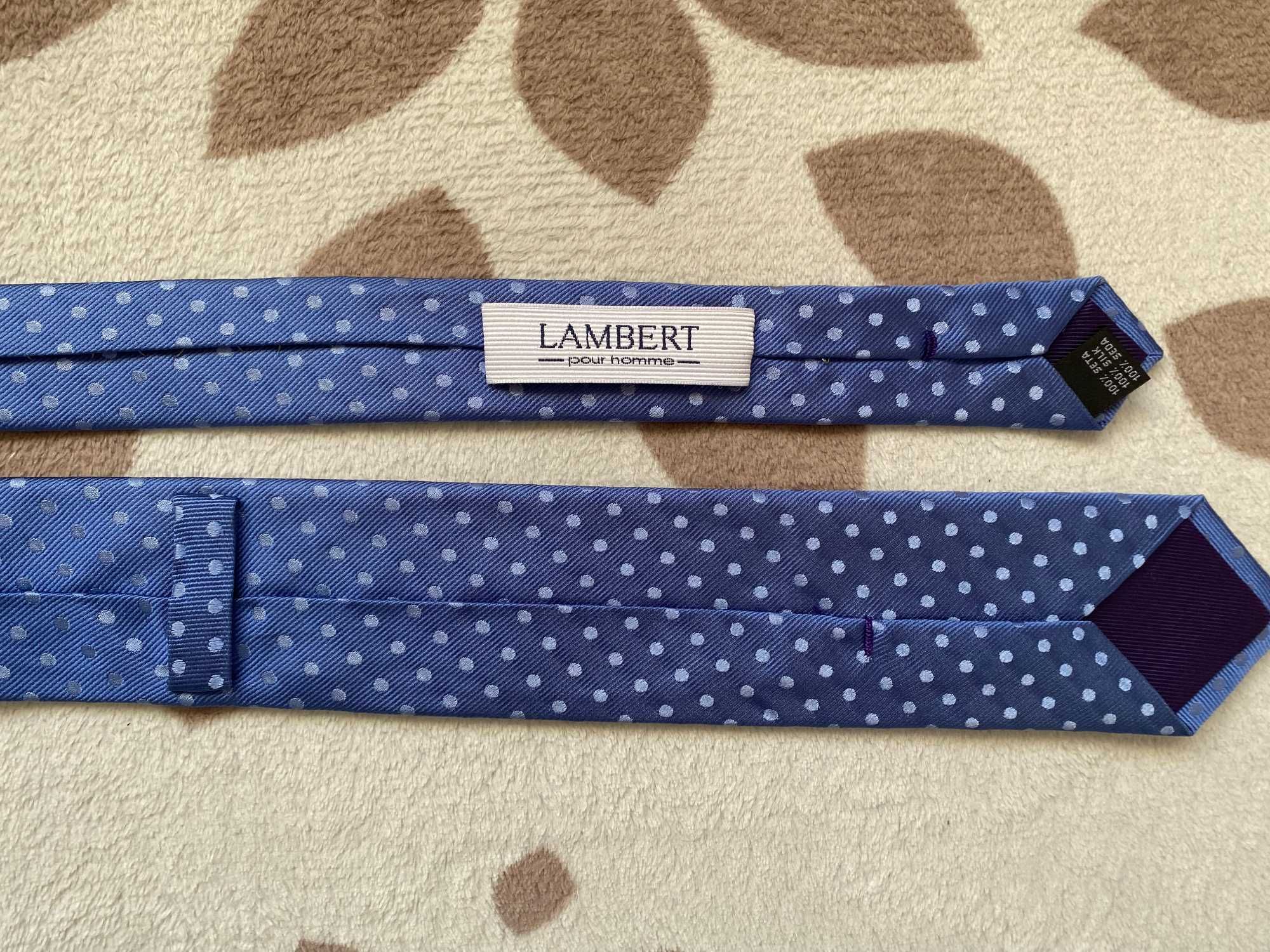Elegancki niebieski Krawat Vistula Lambert w kropki