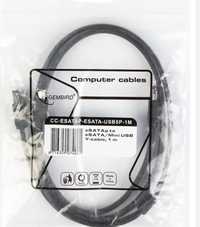 Kabel Gembird Power Over ESATA->ESATA+MINI USB 5-PIN 1m