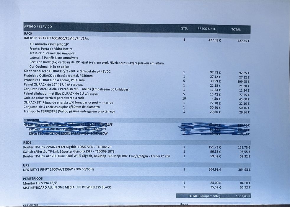 Rack para escritorio