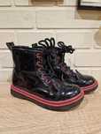 Buty trzewiki Nelli Blue koty czarne brokatowe