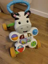 Chodzik Fisher Price Zebra, pchacz dla dziecka uczącego się chodzić