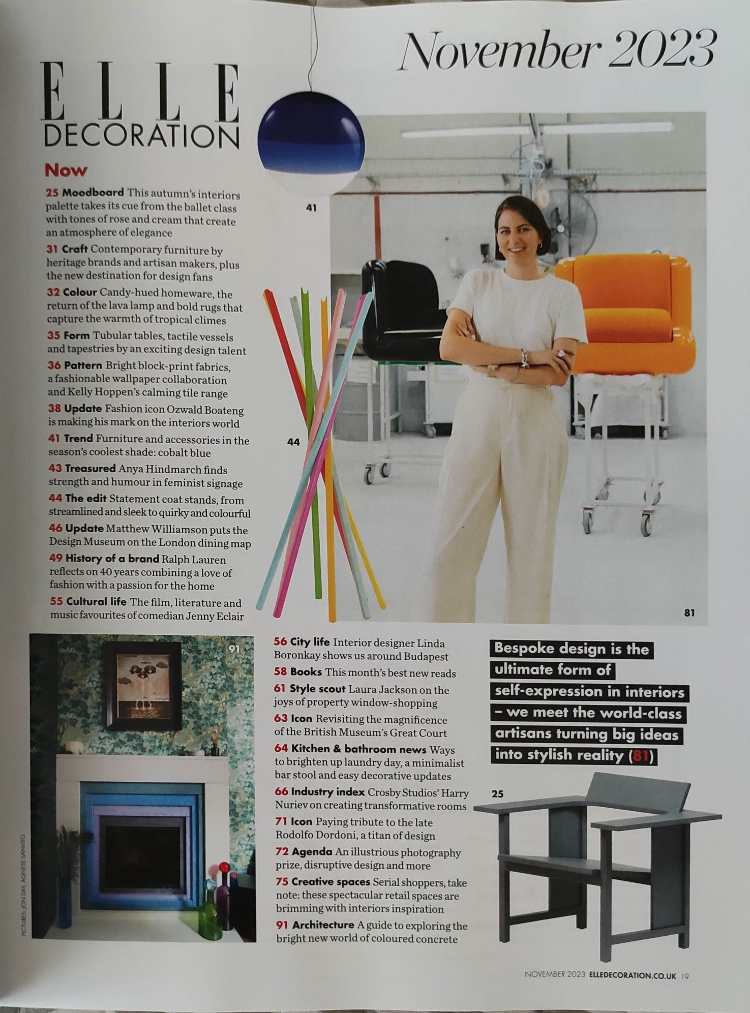 Magazyn Elle Decor edycja UK 11/2023 wnętrza wystrój design dom