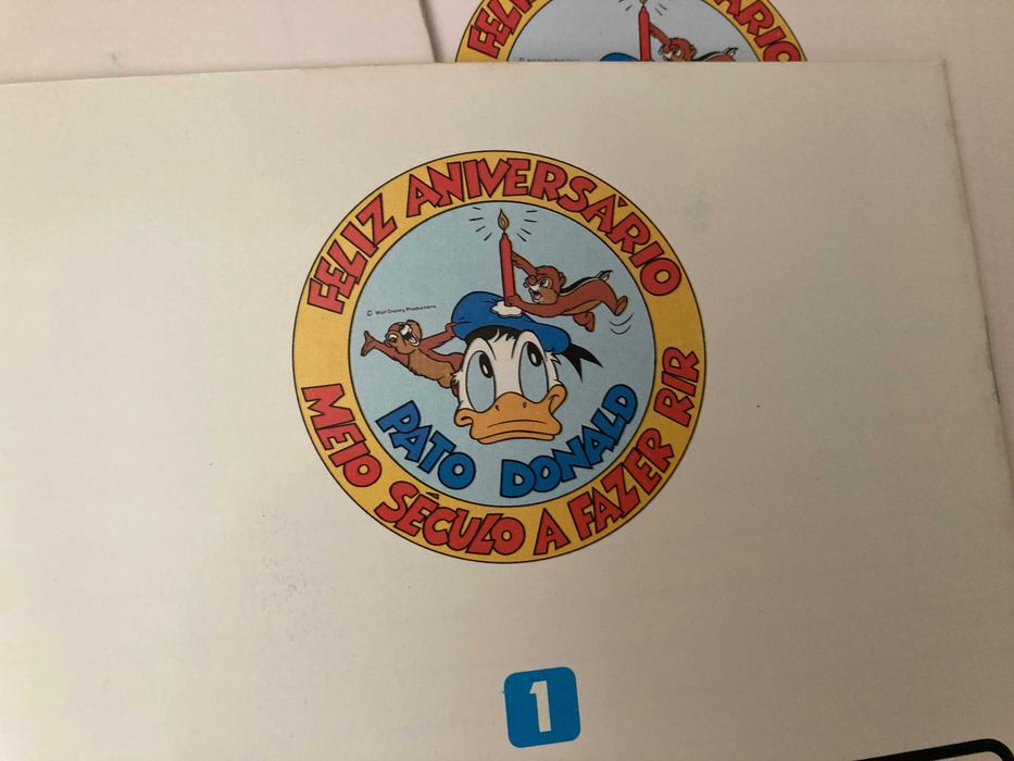 Colecção 8 Cadernos Escolares 50 Anos Pato Donald Ambar Anos 80