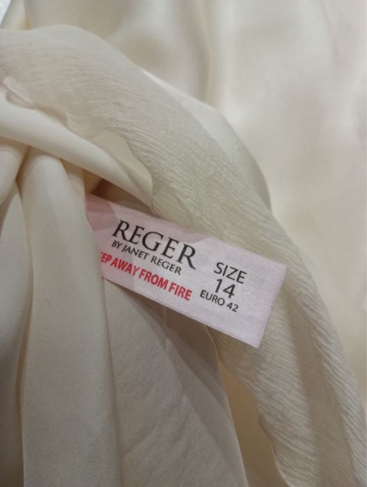 Шовкова вишита нічна сорочка reger by janet reger, la perla